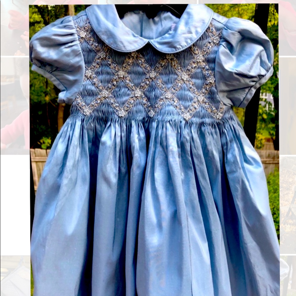 Smocked Silk Dress